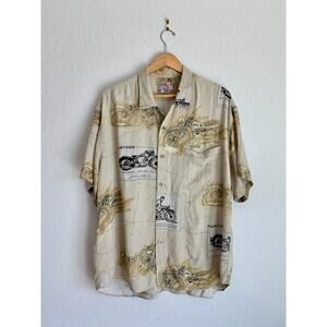Vintage Jams World Panther Motorcycle Shirt Men’s Size XL Flaw